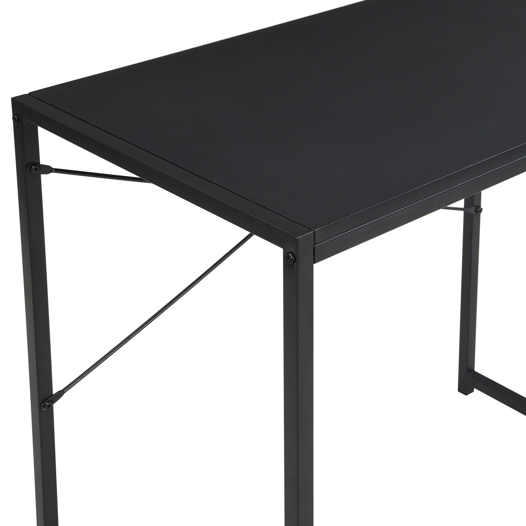 eHemco Multifunction Rectangular Home Office Writing Study Desk, Black
