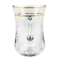 thumbnail image 5 of STP GOODS Inspiration Glass Coffee and Tea Glass Set of 4 pcs 4.9 fl oz (145 fl oz) Turkish Tea Glass with Handle Glass Armudu Tea Mugs Coffee and Tea Mugs Glass Drinkware Service for 4, Gold Clear, 5 of 5