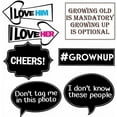 thumbnail image 6 of Funny Birthday Photo Booth Props - 47 Pieces - 21st - 30th - 40th - 50th - 60th - 70th - 80th - 90th - Birthday Party Supplies, Decorations and Favors Multi Color, 6 of 7