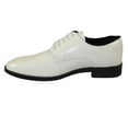 thumbnail image 6 of Men Santino Luciano Formal Dress Shoes Patent Leather Shiny Lace up C532 White, 6 of 6