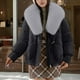 thumbnail image 5 of Parkas de manga larga para mujer, chaqueta informal de algodón con capucha y mangas largas de colores., 5 of 6