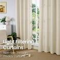 thumbnail image 7 of XUEYU Sheer Curtains 96 Inch Long, Window Curtain Panels, Rod Pocket Voile Sheer Panel Drapes, Light Filtering for Bedroom, Living Room, Yard, 2 Panels, 52" W x 96" L, Linen, 7 of 7