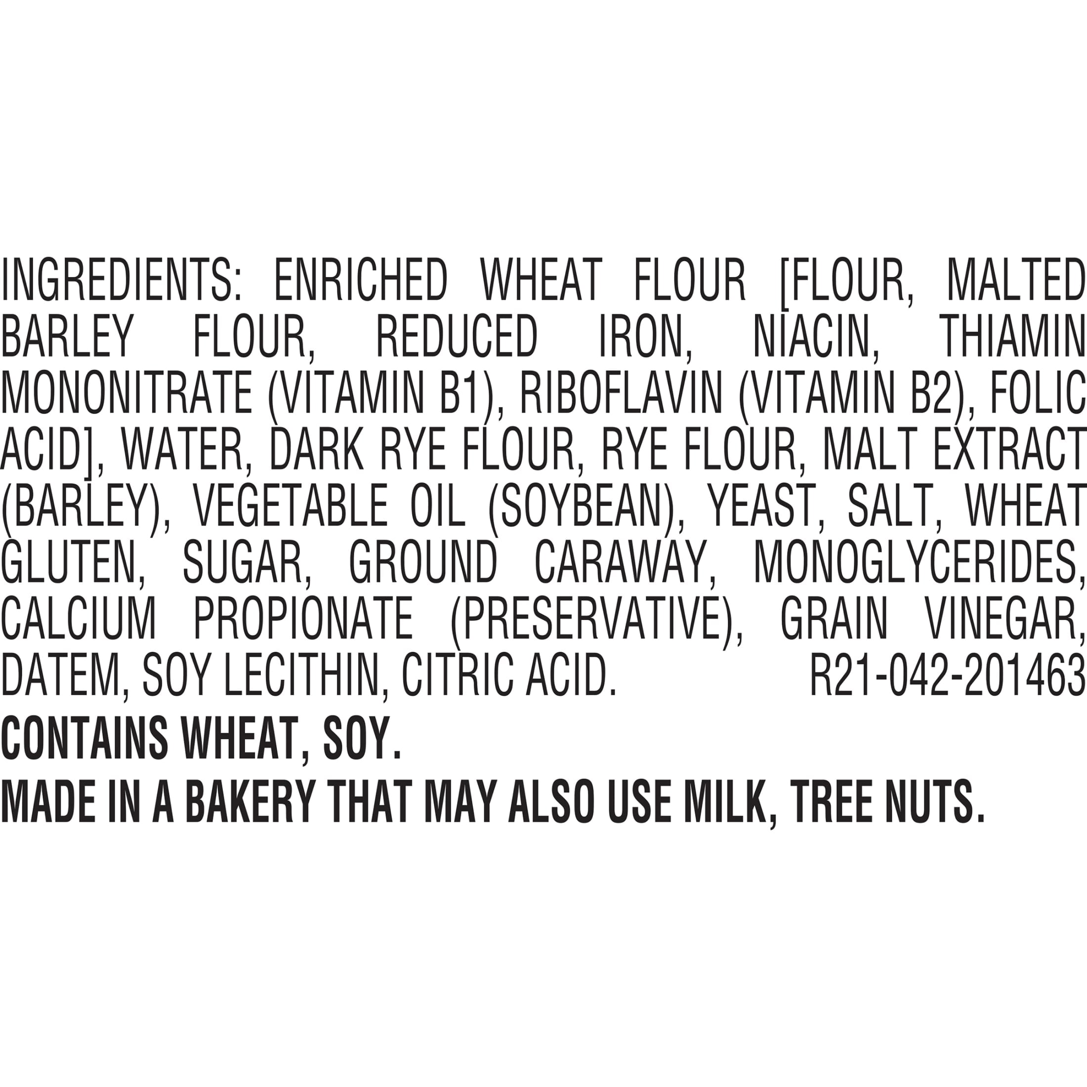Oroweat Schwarzwalder Rye Bread, 16 oz, Dark Rye Bread, Bag