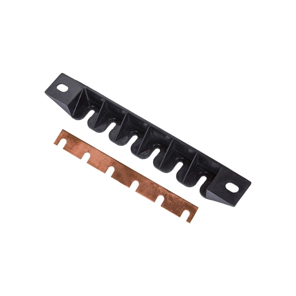 GLOSO E5BB Nylon Mounting Bracket and Copper Busbar, for Stud Type Circuit Breakers - 6 Gangs, 1 pack