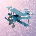 thumbnail image 3 of Miangastore 1 Pcs Jouets Avion Maquette Fer Forgé pour Enfants et Jeunes de Style Rétro Bleu, 3 of 8