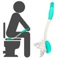 thumbnail image 2 of HEVIRGO Long Handle Reach Wiper Self Wipe Assist Holder, Toilet Aid Wiping Wand Paper Tissue Grip Assist Device, Long Reach Comfort Wipe Extender, 2 of 11