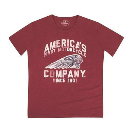 Indian Motorcycle New OEM 1901 First Tee Red Men's Medium, (Best First Motorcycle For Men)