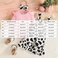 thumbnail image 6 of OJSFQUFP Baby Girl Summer Outfit Cartoon Cow Short Sleeve Romper Jumpsuit Headband Set Clothes, 6 of 9