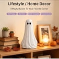 thumbnail image 4 of Texas Large Ghost Tabletop Decoration - Matte White Resin Standing Ghost Tabletop Figurine, Gentle Whimsical Autumn Halloween Indoor Shelf and Mantel Decoration, 4 of 7
