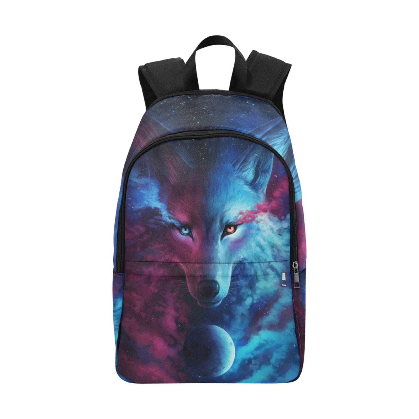 Cool Wolf Fox Backpack Set Boys Girls School Bag Lunchbox Women Travel Rucksack 