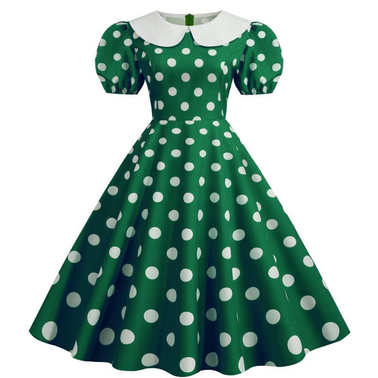 Swing Dress for Women Vintage,SMALLE◕‿◕ Womens 1950s Vintage Rockabilly Cocktail Dress Lace Prom Party Dress 