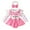 Pink, variant on Hwmodou Baby Print Bodysuits Girls Cotton Blend Long Sleeve Cartoon Print Suspenders Romper Bodysuits Bow Tie Headbands Outfits Fall Winter Durable Baby Onesies,9-12M