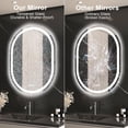 thumbnail image 2 of furduzz Bathroom LED Mirror Oval, 20x28 inch Wall Mounted Vanity Mirror with Front and Back Lights, Anti-Fog, Waterproof Smart Mirror, Memory Function,3 Colors Stepless Dimmable, 2 of 6