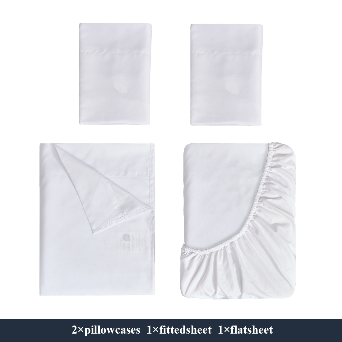 Z-HOM 4-Piece Queen Cooling Sheet Set, White photo 5