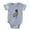 Heather Grey, variant on CafePress - Pug Photo - Cute Infant Baby Football Bodysuit
