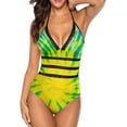 thumbnail image 1 of NICKSUN Maillot de Bain une Pièce pour Femmes Contrôle du Ventre Maillot de Bain Modeste Col en V, 1 of 9