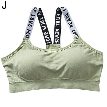 

Yoga Sports Bra Letter Generation Beauty Back Wrap Outdoor Sports Wear G6 R1F0