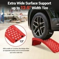 thumbnail image 2 of PIONEERWORKS 8" Lift Solid Steel Car Ramp 8000 Lbs Capacity, 2000 Lbs Per Ramps, Heavy Duty Truck Ramps for Car Repair or Vehicle Maintenance, 2 Pack Car Ramps, Red, 2 of 9