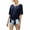 Navy, variant on Women's Summer Casual Loose Long T-shirt Solid Over-Sized Side Split Short Sleeves Round Neck Tops (Gray, M)