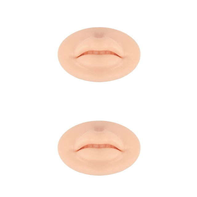 Vogacara Nude Open Mouth Lips 3D Practice Experienced Lip Template Eyebrow Eyelash Beginner Coloring Double-sided Skin Microblading Color de piel 2piezas Vogacara CBP494990