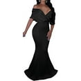 thumbnail image 3 of Womens Sexy Formal Bodycon Fishtail Maxi Dress Elegant Cocktail Party Long Dresses, 3 of 7