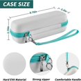thumbnail image 2 of Estuche de viaje para cepillo de dientes compatible con Oral-B Pro 1000, 2000, 3000, 1500/para cepillo de dientes eléctrico Philips Sonicare ProtectiveClean 4100 5100, blanco (solo bolsa), 2 of 5