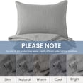 thumbnail image 7 of Quilt Set Queen Size - Lightweight Quilts Summer Bedspreads for All Season 3 Piece (1 Quilt, 2 Pillow Shams) - Light Grey, 7 of 7