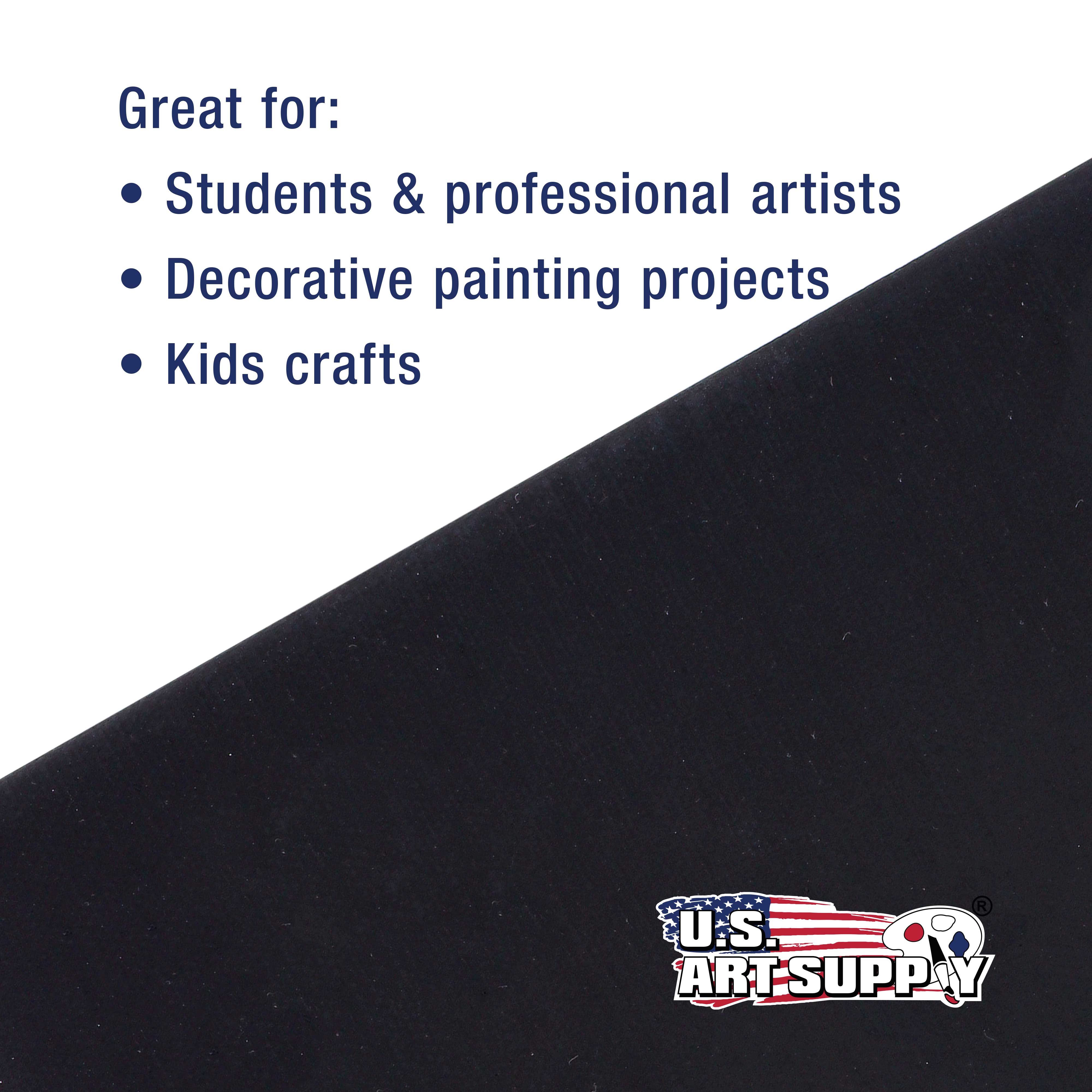 U.S. Art Supply 8x10 Black Canvas Panels, 6-Pack photo 6