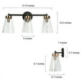 thumbnail image 3 of LNC Deferoiry 21.7-in 3-Light Matte Black LED Modern/Contemporary Vanity Light, 3 of 5