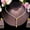 Yellow, variant on Shiny CZ Long Drop Square Necklace Earrings Set White Gold Dancing Party Jewelry