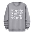 thumbnail image 4 of Ceisia Men's Regular-Fit Crew-Neck Double-Heart Hand-Drawn Printed Casual Sweatshirt Gift, 4 of 8