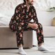 thumbnail image 5 of Balery Valentine Gnome Pijama para Hombre de Dos Piezas con Manga Larga, Conjunto de Dormir y Descanso Suave con Bolsillos-X-Large, 5 of 5
