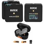 Rode Wireless GO II 2-Person Compact Digital Wireless Microphone System/Recorder Bundle with ZG-R30 Charging Case for Rode Wireless GO/Wireless GO II Microphone System