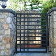 thumbnail image 3 of ALEKO Yard Garden Modern Kyiv Style Steel Pedestrian Gate 5 x 4.5 ft Black, 3 of 8