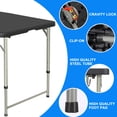 thumbnail image 2 of 4 Foot Folding Table, Fold-in-Half Adjustable Height Camping Table, Indoor/Outdoor Essential, 2 of 8