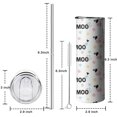 thumbnail image 5 of 20oz White Cow Moo Pattern Skinny Tumblers Stainless Steel Tumbler with Lid and Straw,Vacuum Insulated Double Wall Travel Tumbler Cups with Cleaning Brush for Coffee,Tea, 5 of 6