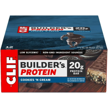 Clif Builder's Protein Bar, Cookies 'N Cream, 20g Protein, 12