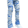 thumbnail image 3 of Boy's Skinny Fit Comfy Jeans Ripped Destroyed Distressed Stylish Slim Washed Denim Jeans Pants Blue 14, 3 of 6
