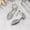 Silver, variant on FSYBOA Girls Dress Shoes Size 13T, Closed Toe Low Heel Hook and Loop Strap Party Kids Flat Shoes Silver