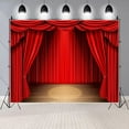 thumbnail image 5 of Telones de fondo para escenario de teatro, cortinas rojas, focos de escenario, suelo de madera rústico, telón de fondo para fotografía, festival, celebración, espectáculo, decoración, pancarta,, 5 of 5