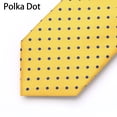 thumbnail image 5 of Mens Polka Dot Neckties Classic Silk Yellow Tie Handkerchief Business Formal Ties Pocket Square Set, 5 of 6