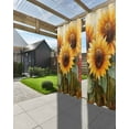 thumbnail image 3 of nqOlkjepod Outdoor Curtains for Patio Waterproof, Sunflowers Outdoor Privacy Panels Grommet, Abstract Oil Painting Floral Leaf Plant Blackout Outside Curtains for Porch/Cabana 54"x95", 1 Panel, 3 of 8