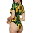 thumbnail image 3 of Daiia Sunflower 1 Women'S Crew Neck Short Sleeve Slim Fit T Shirts Tops Basic Bodysuit Leotard Clothing-Small, 3 of 9