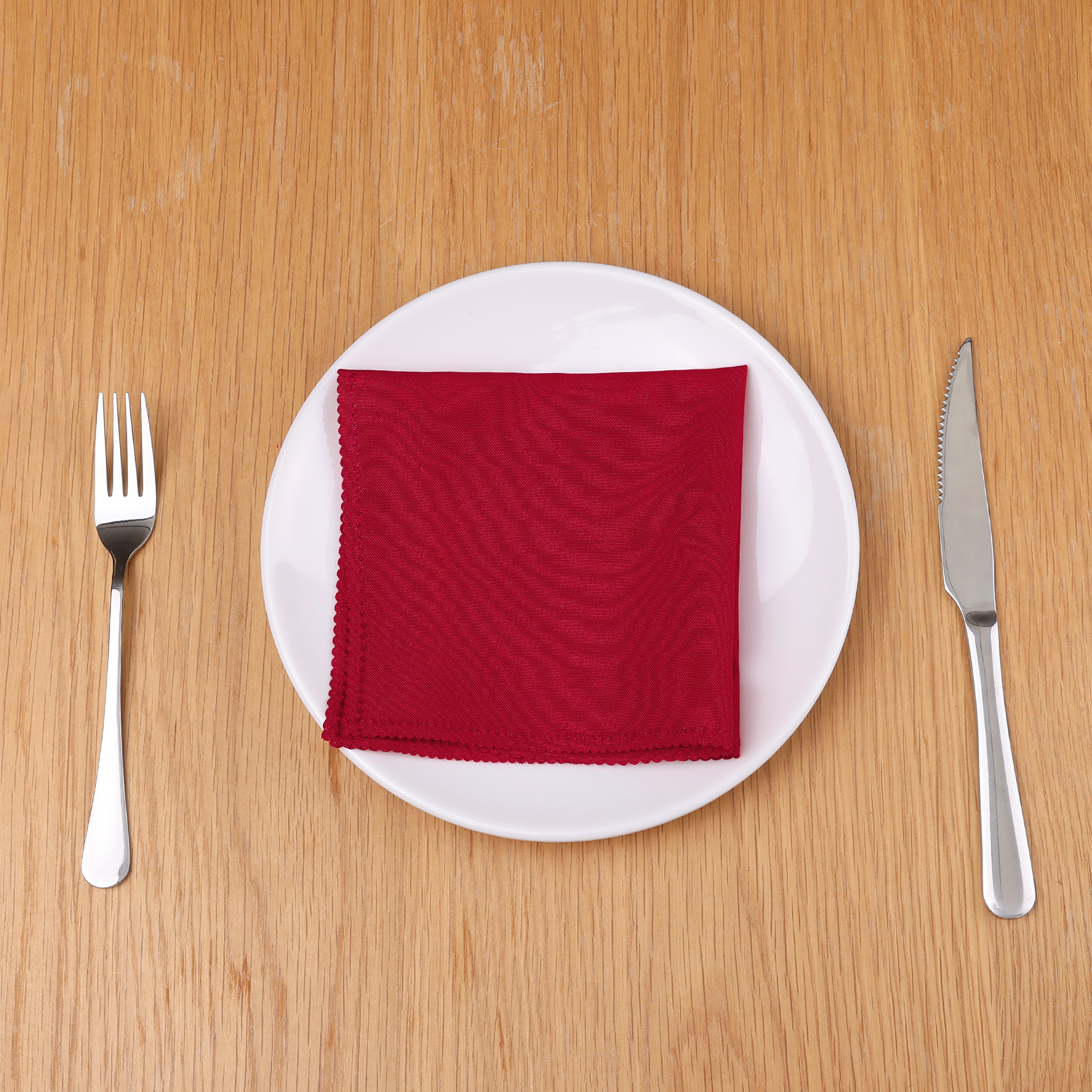 Unique Bargains 12 Pack Sateen Great Napkins for Party Wedding Restaurant Cocktail Banquet Red