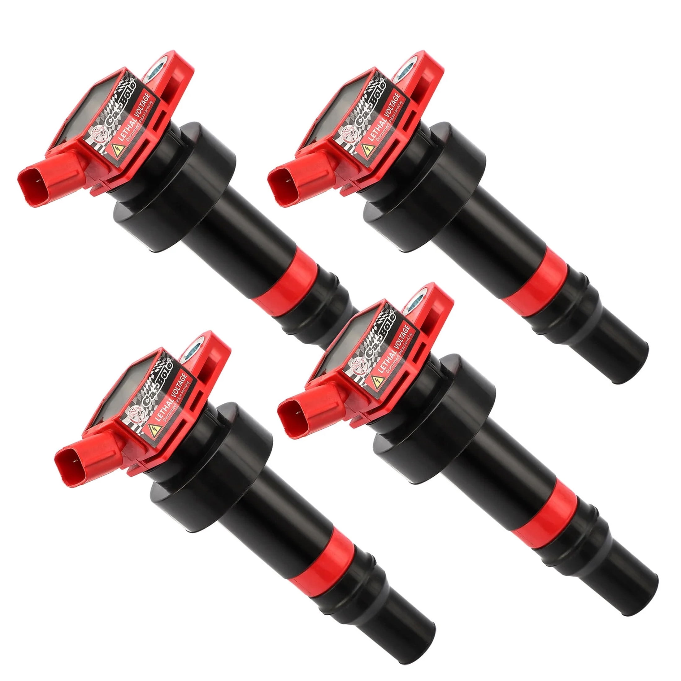 Set of 4 Ignition Coils Pack and Spark Plugs Compatible with Hyundai Kia Dodge Accent Veloster Rio Soul Attitude L4 1.6L Replacement for UF652