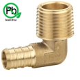 thumbnail image 3 of 1/2 x 3/4 Inch (0.50x0.75) PEX Male Threaded NPT Elbow 90 Connector Fitting Crimp Brass for PEX Pipe Tubing, No Lead, 3 of 4