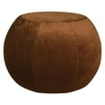 thumbnail image 1 of Plump Copper Velvet Pouf – Oversized Round Floor Ottoman with Ultra-Soft Velvet Shell and Polystyrene Bead Fill for Living Room, Bedroom or Office, 1 of 6