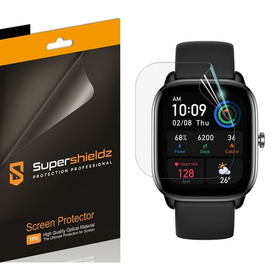 (3 Pack) Supershieldz Designed for Amazfit GTS 4 Mini Screen Protector, High Definition Clear Shield (TPU)