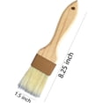 thumbnail image 2 of Natural Boar Bristle Pastry & Basting Brush - Non-Shedding, Food-Grade & Heat-Resistant Kitchen Tool for Cooking, Baking, Butter, Egg Wash, Oil, Sauce, Marinade & Cleaning Coffee Grinders, 2 of 4
