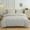 Gray, variant on Washed Cotton 4-Piece Bedding Set with Duvet Cover for Queen Size Bed, All Season Bed Sheet Set for Home Bedroom Decor